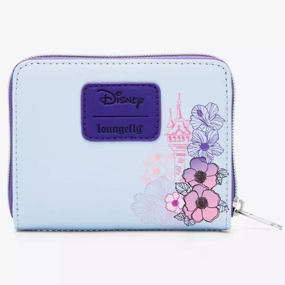 Loungefly Disney Tangled Wallet Rapunzel Pastel Floral Zip Around - Picture 2 of 4